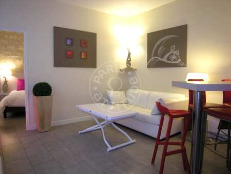 Living room Furnished apartment - 36m²  - 1 bedroom - Montmartre / Place des Abbesses - Paris