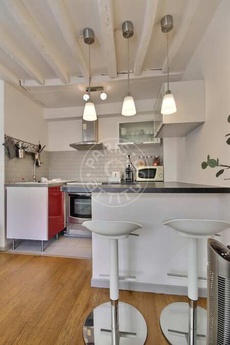 Cuisine Appartement meublé - 28m²  - 1 chambre - Ecole Militaire / Unesco / Duroc - Paris