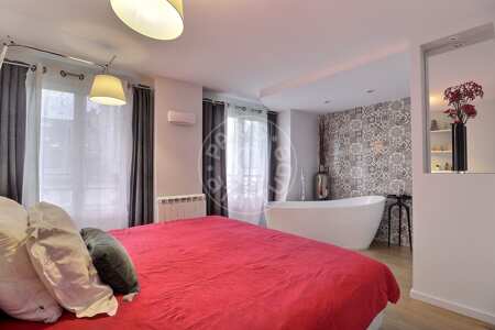 Camera da letto Appartamento arredato - 86m²  - 2 locali - Strasbourg Saint-Denis - Parigi