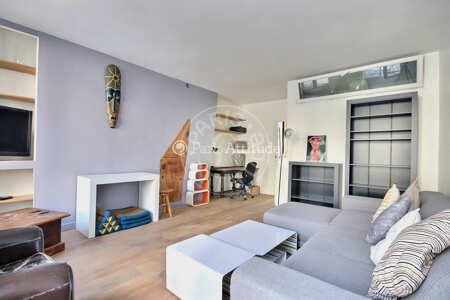 Sala Apartamento mobilado - 55m²  - 1 quarto - Canal Saint-Martin - Paris