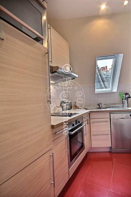 Cuisine Appartement meublé - 63m² - 1 chambre - Jasmin / Mozart - Paris