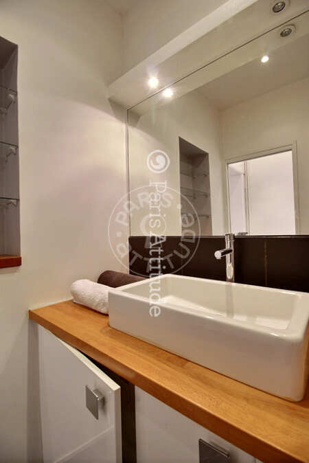 Bathroom Furnished apartment - 52m²  - 1 bedroom - Commerce - Paris