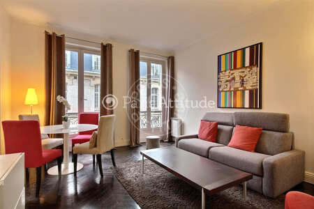 Living room Furnished apartment - 55m²  - 2 bedrooms - Victor Hugo - Paris