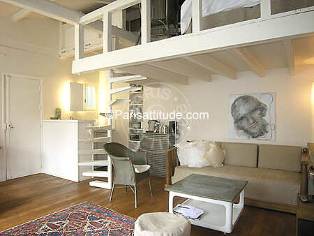 Living room Furnished studio - 35m²  - Latin / Saint-Michel - Paris