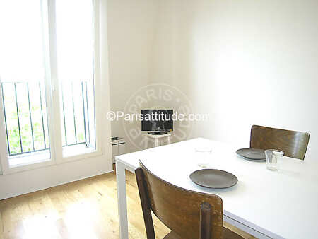 Sala Quitinete mobilado - 20m²  - Oberkampf - Paris