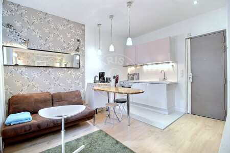 Living room Furnished studio - 27m²  - Porte de Vanves - Paris