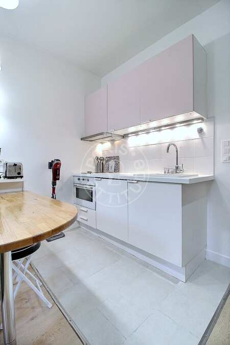 Kitchen Furnished studio - 27m²  - Porte de Vanves - Paris