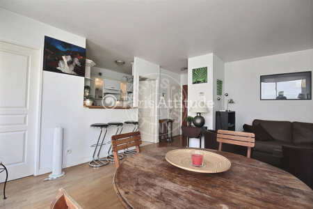 Sala Apartamento mobilado - 48m²  - 1 quarto - République - Paris