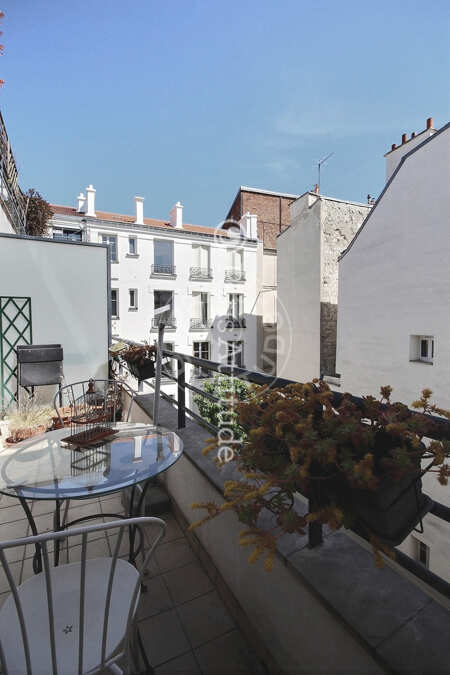 Varanda Apartamento mobilado - 48m²  - 1 quarto - République - Paris