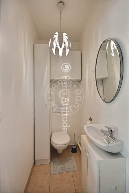 WC Apartamento mobilado - 48m²  - 1 quarto - République - Paris