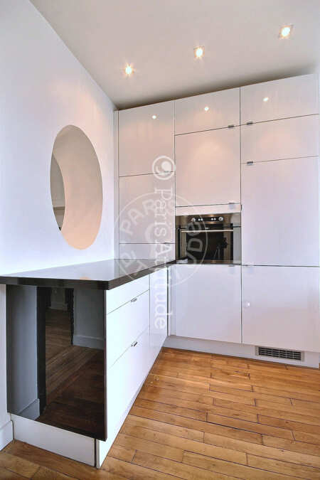 Cozinha Apartamento mobilado - 42m²  - 1 quarto - Tour Eiffel - Paris