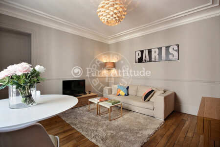 Living room Furnished apartment - 40m²  - 1 bedroom - Trocadéro - Paris