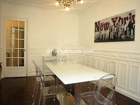 Salle à manger Appartement meublé - 63m²  - 1 chambre - La Muette / Bois de Boulogne - Paris