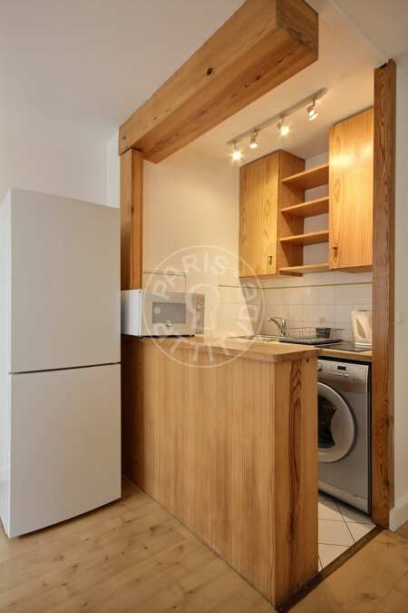 Kitchen Furnished studio - 25m²  - Neuilly-sur-Seine