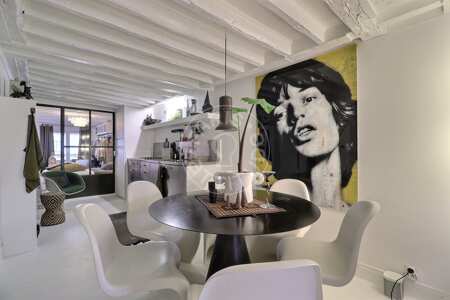 Esszimmer Möblierte wohnung - 42m²  - 1 Zimmer - Faubourg Saint-Martin - Paris