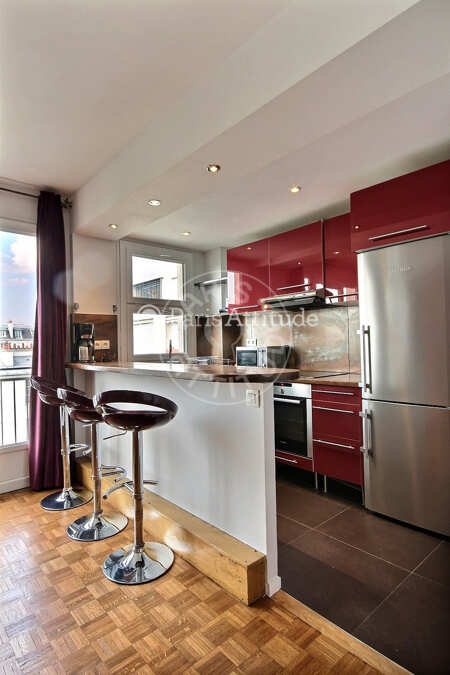 Cozinha Apartamento mobilado - 75m²  - 2 quartos - Motte-Piquet Grenelle - Paris