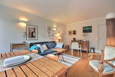 Dining room Furnished apartment - 80m²  - 1 bedroom - Montparnasse - Paris
