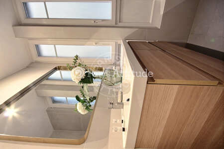 Salle de bain Appartement meublé - 90m²  - 2 chambres - Auteuil - Paris