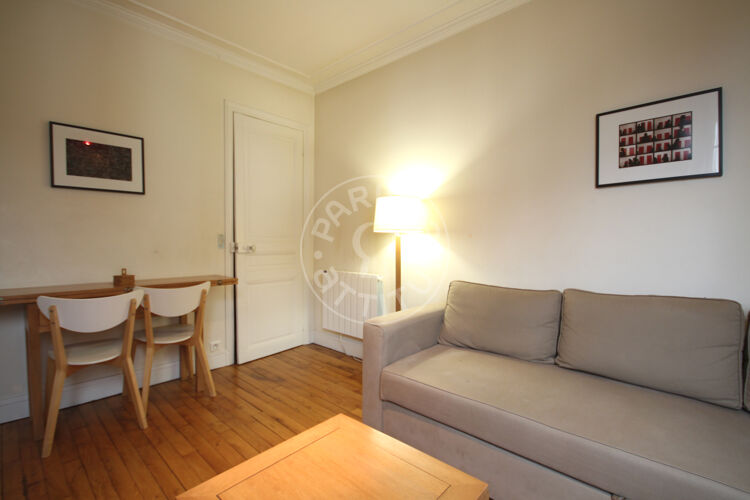 Living room - Furnished 1 bedroom - Paris 75011 - 7732