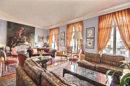 Salon Appartement meublé - 220m²  - 3 chambres - Rue de la Pompe - Paris