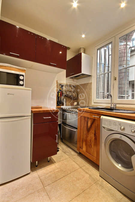 Cocina Piso amueblado - 32m²  - 1 dormitorio - Alma-Marceau - París