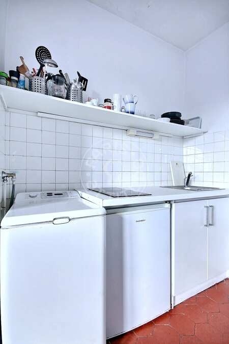 Cuisine Studio meublé - 35m²  - Saint-Paul - Paris