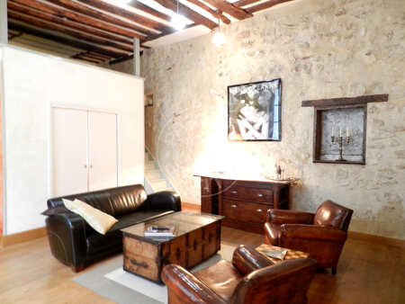 Living room Furnished loft - 64m²  - 1 bedroom - Montorgueil - Paris
