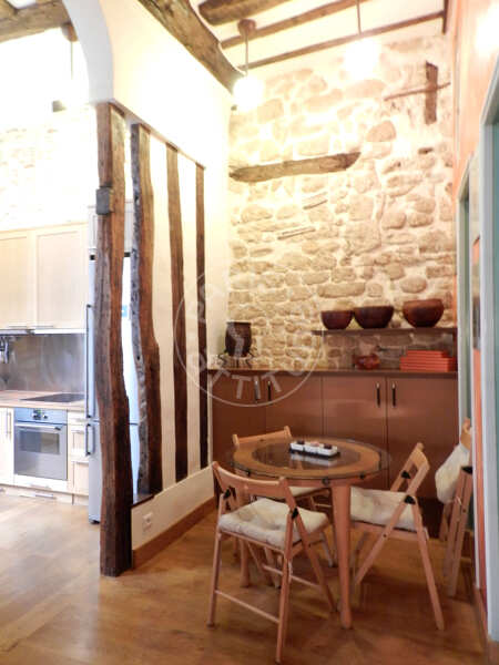 Dining room Furnished loft - 64m²  - 1 bedroom - Montorgueil - Paris
