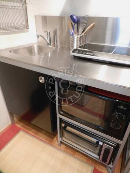 Küche Möblierte studio - 18m²  - Convention - Paris