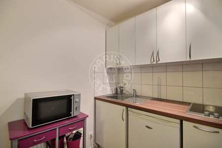 Kitchen Furnished studio - 23m²  - Montorgueil - Paris