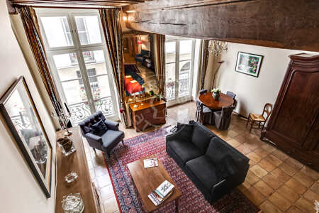 Sala Apartamento mobilado - 40m²  - 1 quarto - Ile Saint-Louis - Paris