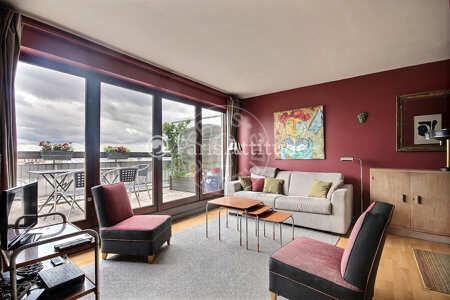 Living room Furnished apartment - 50m²  - 1 bedroom - Porte des Lilas - Paris