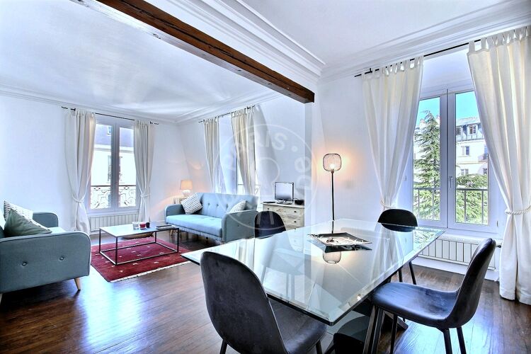Living room - Furnished 1 bedroom - Paris 75016 - 8088
