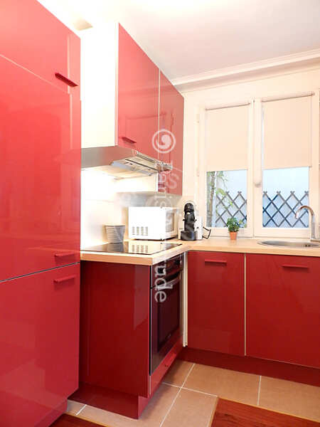 Kitchen Furnished apartment - 37m²  - 1 bedroom - Montorgueil - Paris
