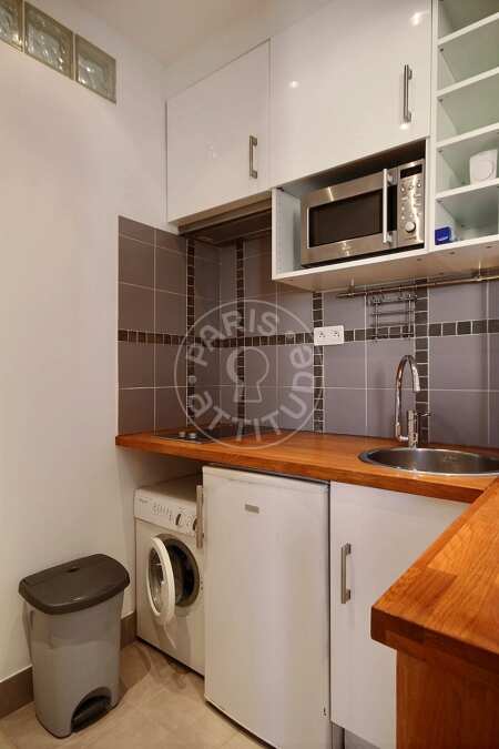 Cocina Estudio con alcoba amueblado - 24m²  - Oberkampf - París