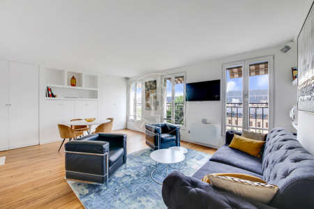 Salon Appartement meublé - 50m²  - 1 chambre - Invalides - Paris