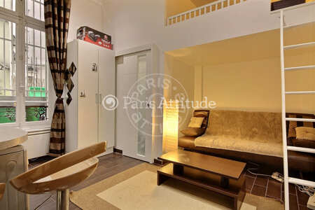 Living room Furnished studio - 17m²  - Porte de Vincennes - Paris