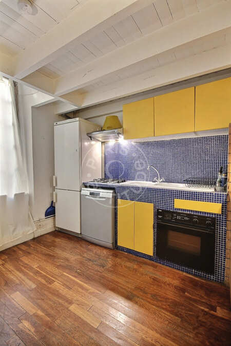 Cozinha Apartamento mobilado - 120m²  - 3 quartos - Arts et Métiers - Paris