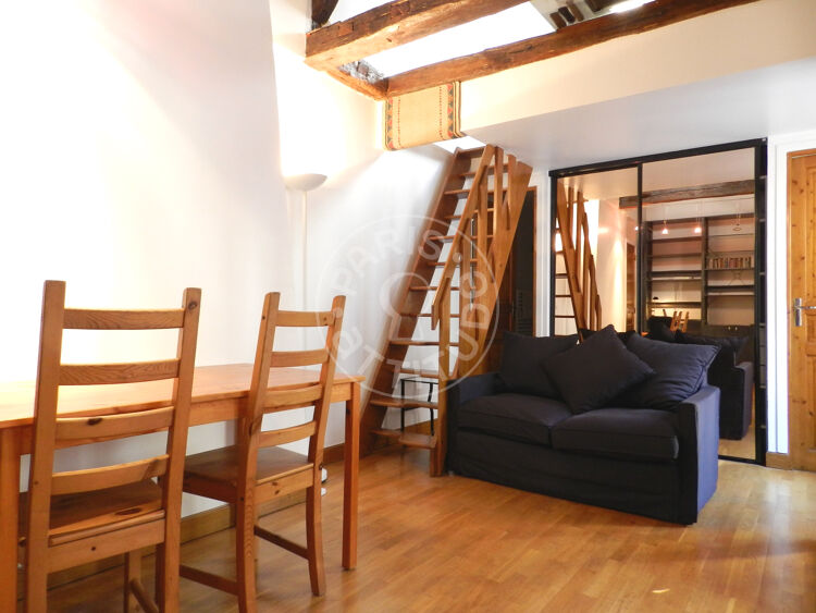 Living room - Furnished studio - Paris 75006 - 8200