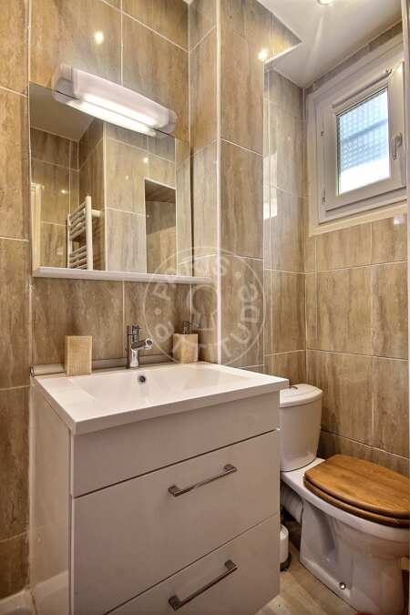 Baño Piso amueblado - 37m²  - 1 dormitorio - Marx Dormoy - París