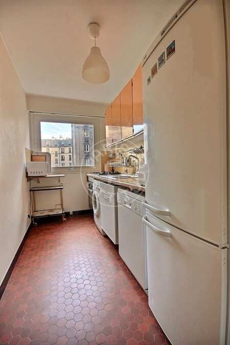 Küche Möblierte wohnung - 56m²  - 1 Zimmer - Jules Joffrin - Mairie du 18ème - Paris