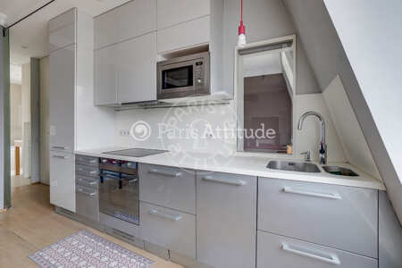 Cozinha Apartamento mobilado - 40m²  - 1 quarto - Porte Dorée - Paris