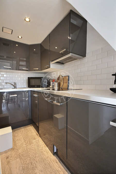 Cuisine Studio alcove meublé - 20m²  - Arts et Métiers - Paris