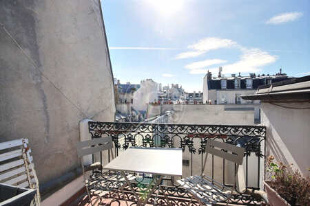 Terrasse Studio alcove meublé - 20m²  - Arts et Métiers - Paris