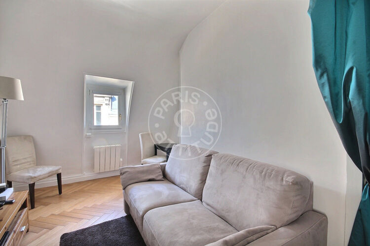 Living room - Furnished 1 bedroom - Paris 75002 - 8294