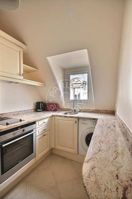 Cozinha Apartamento mobilado - 34m²  - 1 quarto - Bourse - Paris