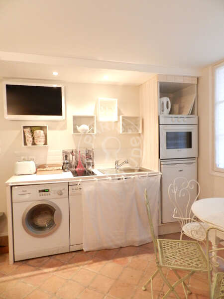 Cuisine Maison meublée - 40m²  - 2 chambres - Centre George Pompidou - Paris