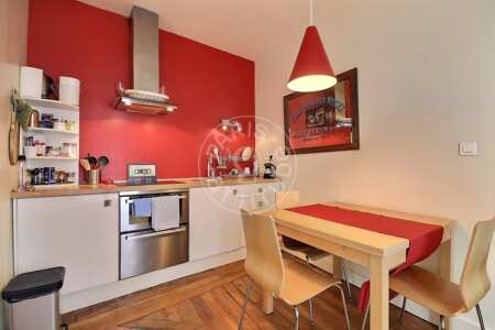 Kitchen Furnished apartment - 45m²  - 1 bedroom - République - Paris
