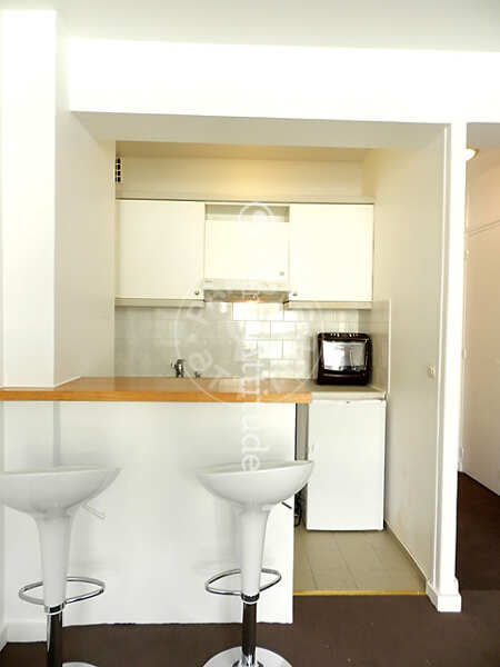 Cuisine Studio meublé - 30m²  - Trocadéro - Paris