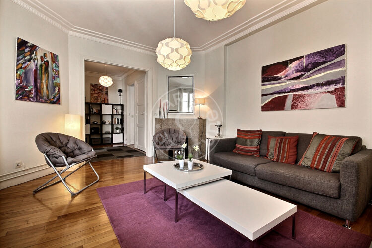Living room - Furnished 1 bedroom - Paris 75017 - 8426